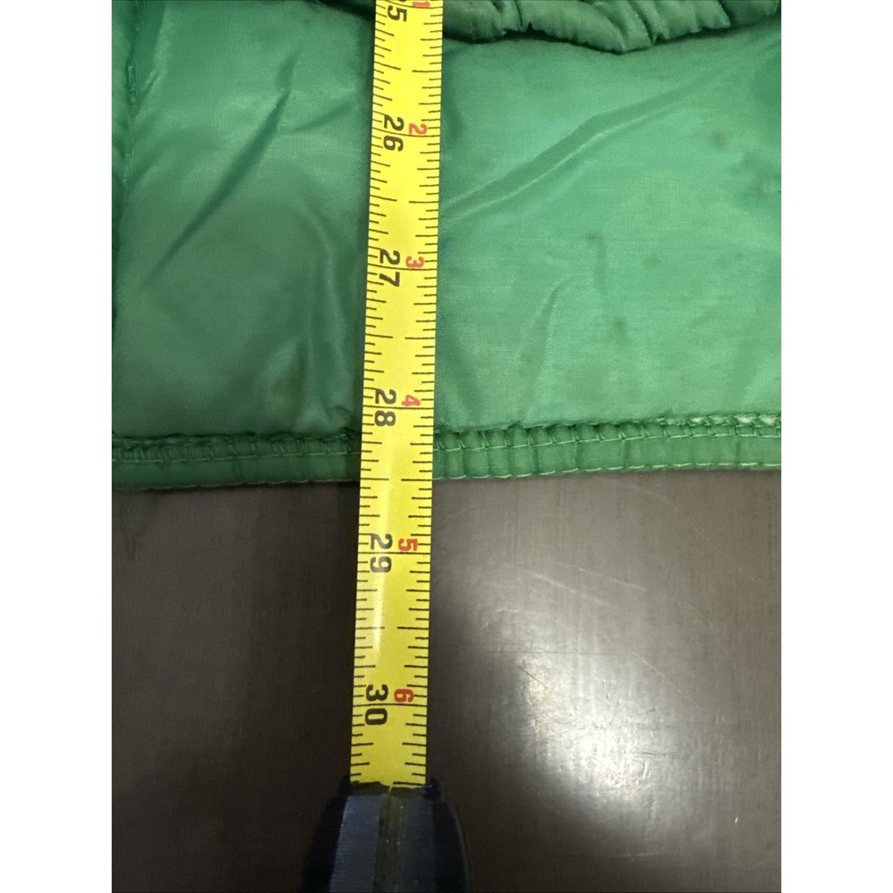 Vintage Zero Wear by Hyman Puffer Vest Men's Green  Full Zip Size L Heavy Zipper - Picture 9 of 9